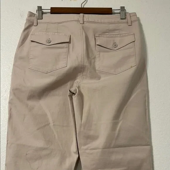 LOFT Khaki Chino Pants Straight Leg Womens 6 Vacation Preppy Office Utility Chic - Picture 4 of 11